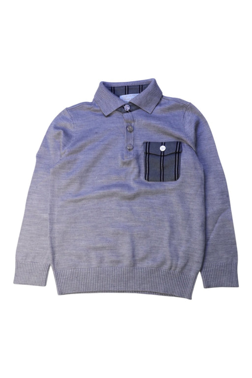 A Grey Long Sleeve Polos from Nicholas & Bears in size 6T for boy. (Front View)