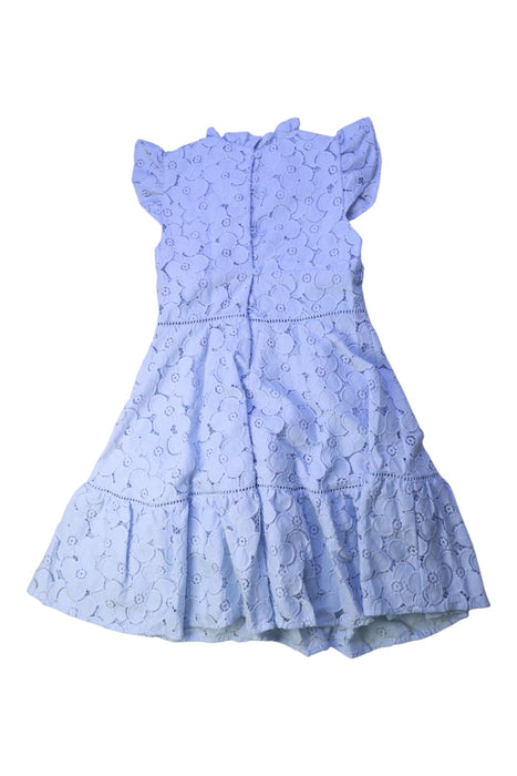 A Blue Sleeveless Dresses from Janie & Jack in size 10Y for girl. (Back View)