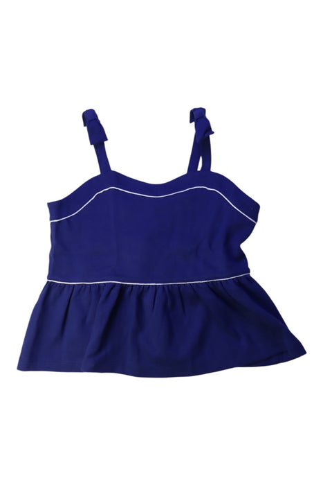 A Blue Sleeveless Tops from Janie & Jack in size 10Y for girl. (Front View)