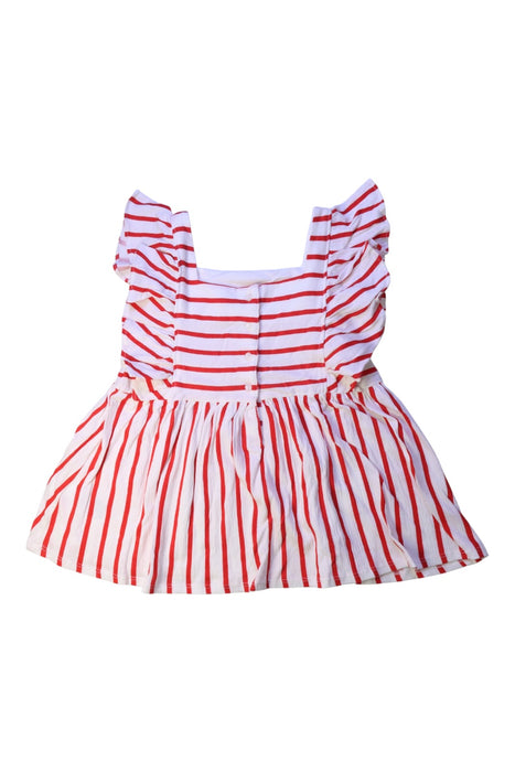 A Red Sleeveless Dresses from Janie & Jack in size 10Y for girl. (Back View)