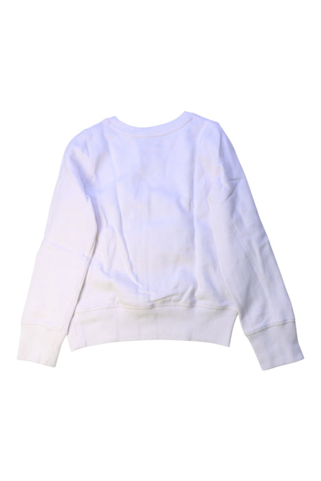 A White Crewneck Sweatshirts from Polo Ralph Lauren in size 7Y for boy. (Back View)