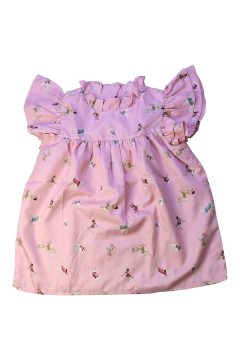 A Pink Short Sleeve Dresses from Janie & Jack in size 8Y for girl. (Front View)