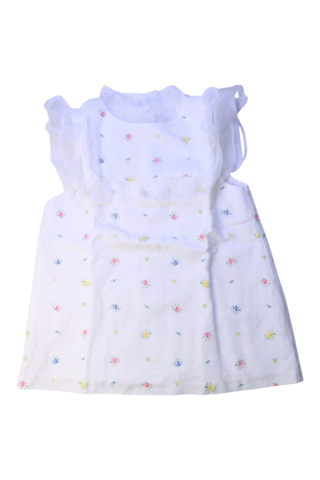 A White Sleeveless Dresses from Janie & Jack in size 10Y for girl. (Front View)