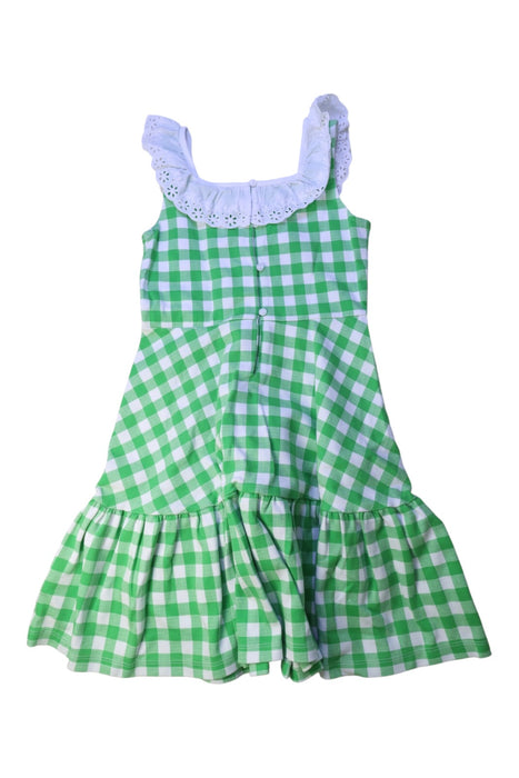 A Green Sleeveless Dresses from Janie & Jack in size 10Y for girl. (Back View)