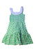A Green Sleeveless Dresses from Janie & Jack in size 10Y for girl. (Back View)