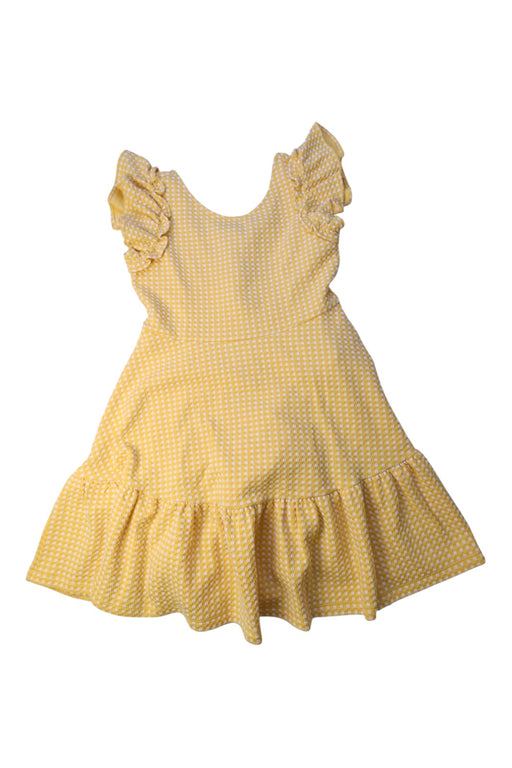 A Yellow Sleeveless Dresses from Janie & Jack in size 8Y for girl. (Front View)