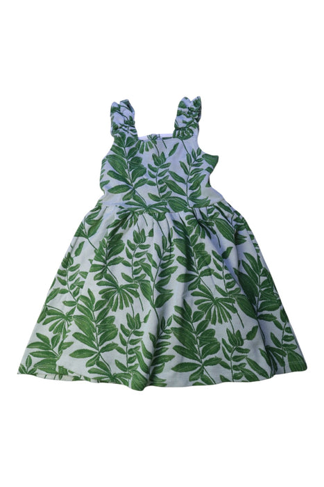 A Green Sleeveless Dresses from Janie & Jack in size 8Y for girl. (Front View)