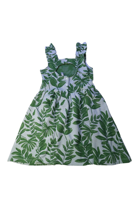 A Green Sleeveless Dresses from Janie & Jack in size 8Y for girl. (Back View)