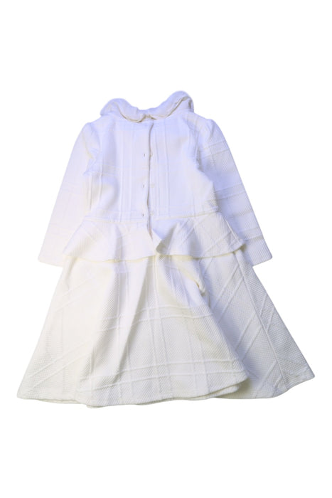 A White Long Sleeve Dresses from Janie & Jack in size 7Y for girl. (Back View)