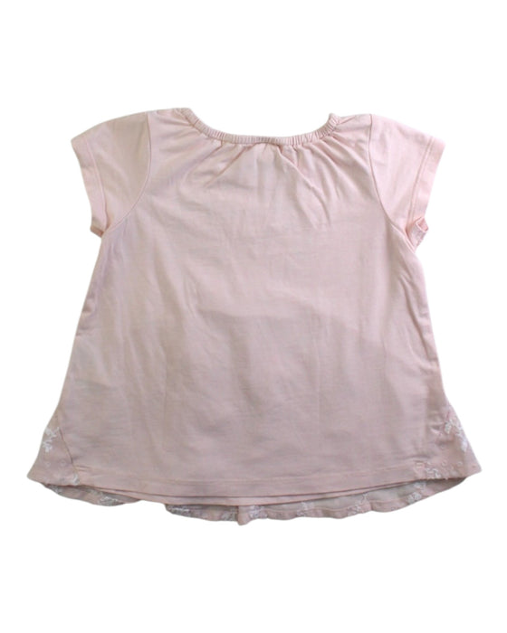 A Pink Short Sleeve Tops from Momonittu in size 3-6M for girl. (Back View)