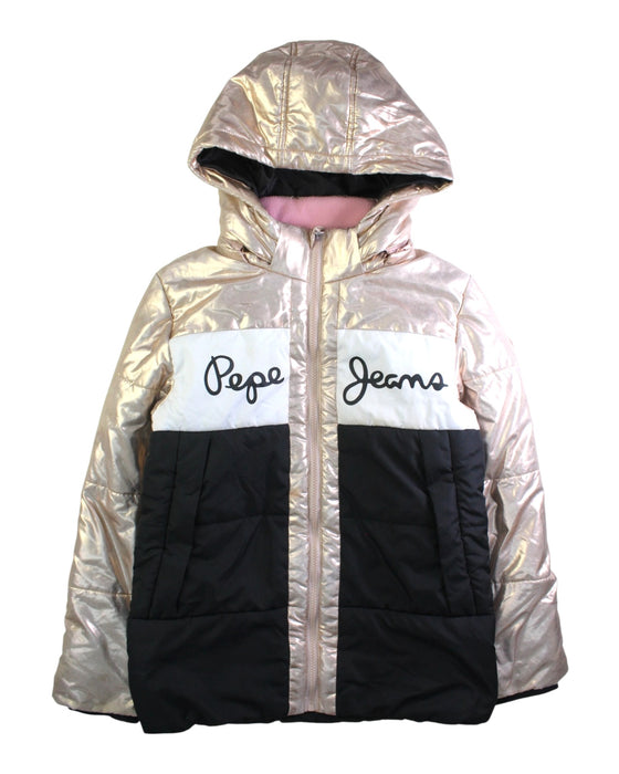 A Pink Puffer/Quilted Coats & Outerwear from Pepe Jeans in size 14Y for girl. (Front View)