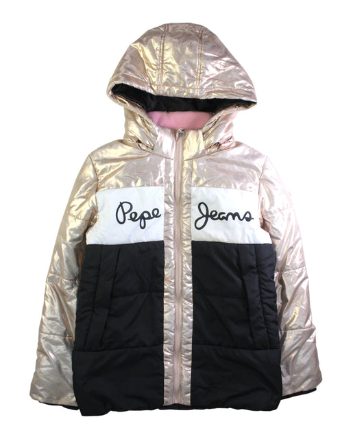 A Pink Puffer/Quilted Coats & Outerwear from Pepe Jeans in size 14Y for girl. (Front View)