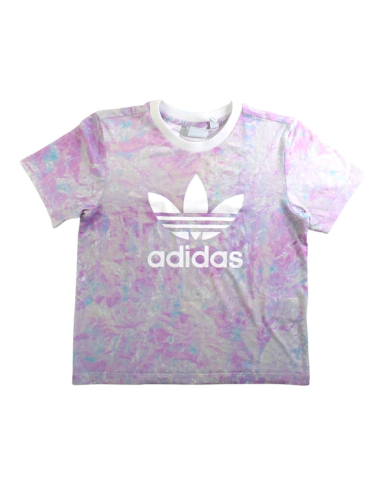A Pink Short Sleeve T Shirts from Adidas in size 5T for girl. (Front View)