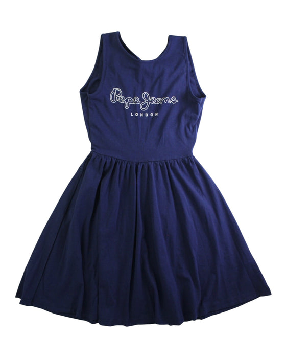 A Navy Sleeveless Dresses from Pepe Jeans in size 12Y for girl. (Front View)