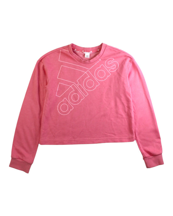 A Pink Crewneck Sweatshirts from Adidas in size 5T for girl. (Front View)
