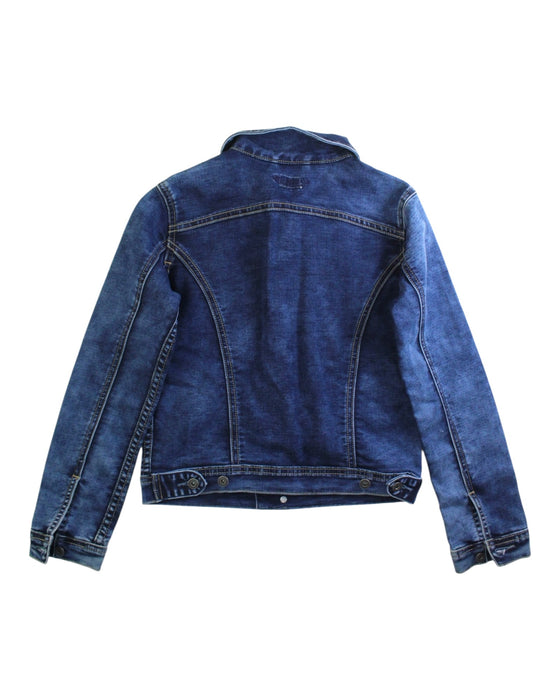 A Blue Lightweight Jackets from Pepe Jeans in size 6T for girl. (Back View)