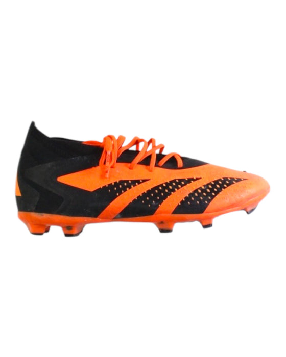 A Black Cleats/Soccer Shoes from Adidas in size 11Y for girl. (Front View)
