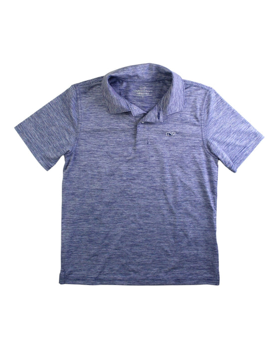 A Blue Short Sleeve Polos from Vineyard Vines in size 7Y for boy. (Front View)