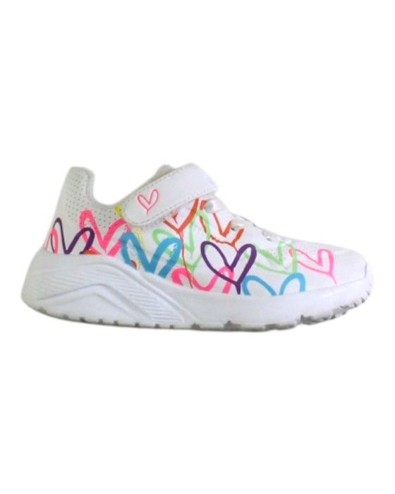 A Multicolour Sneakers from Skechers in size 4T for girl. (Front View)
