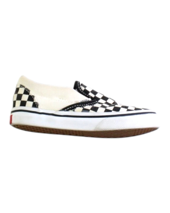 A Black Slip Ons from Vans in size 3T for neutral. (Front View)