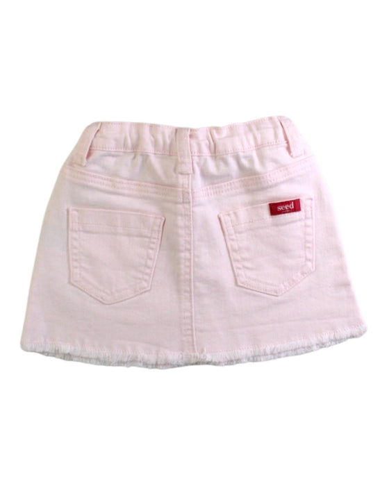 A Pink Short Skirts from Seed in size 2T for girl. (Back View)
