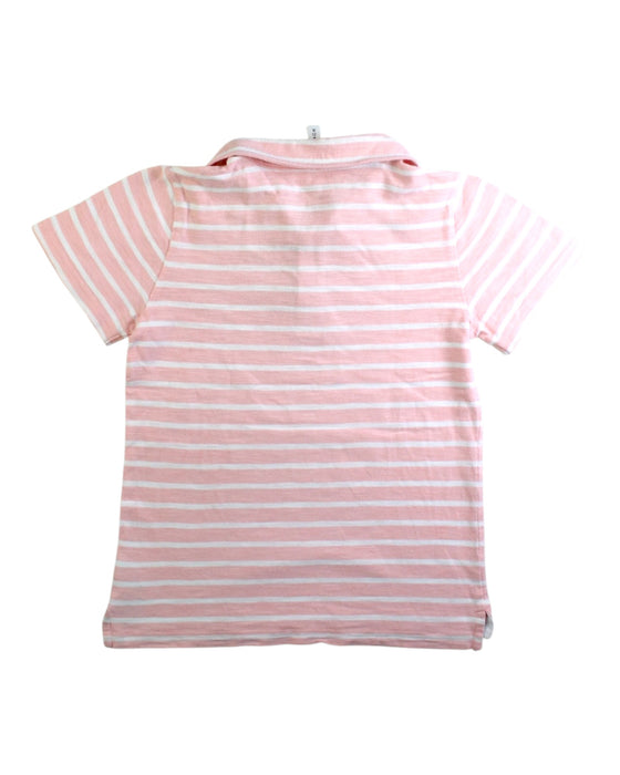 A Pink Short Sleeve Polos from Janie & Jack in size 6T for boy. (Back View)