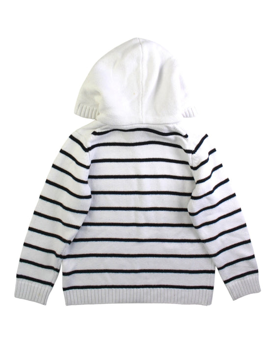 A White Hooded Sweatshirts from Janie & Jack in size 6T for boy. (Back View)