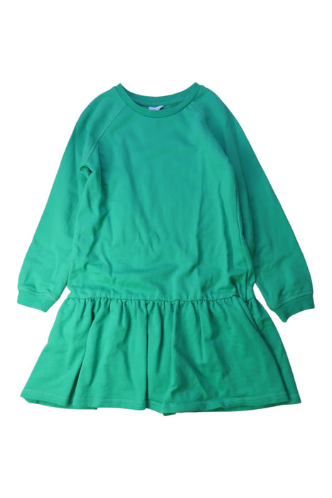 A Green Long Sleeve Dresses from Seed in size 8Y for girl. (Front View)