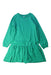 A Green Long Sleeve Dresses from Seed in size 8Y for girl. (Front View)
