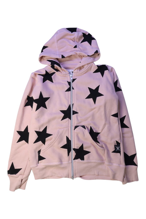 A Pink Zippered Sweatshirts from Nununu in size 4T for girl. (Front View)