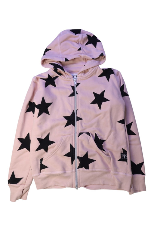 A Pink Zippered Sweatshirts from Nununu in size 4T for girl. (Front View)