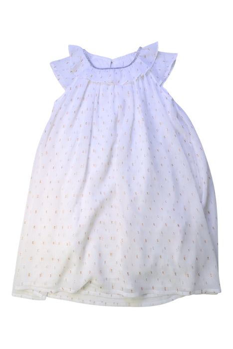 A White Sleeveless Dresses from As Know As Ponpoko in size 7Y for girl. (Front View)