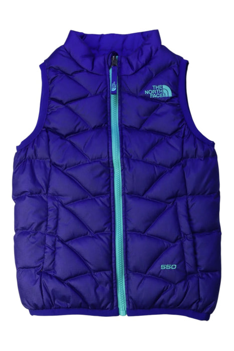 A Purple Outerwear Vests from The North Face in size 6T for neutral. (Front View)