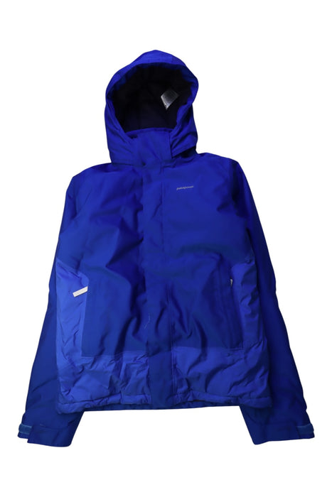 A Blue Rain Jackets from Patagonia in size 14Y for boy. (Front View)