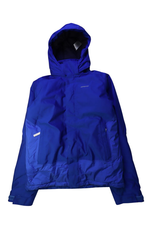 A Blue Rain Jackets from Patagonia in size 14Y for boy. (Front View)