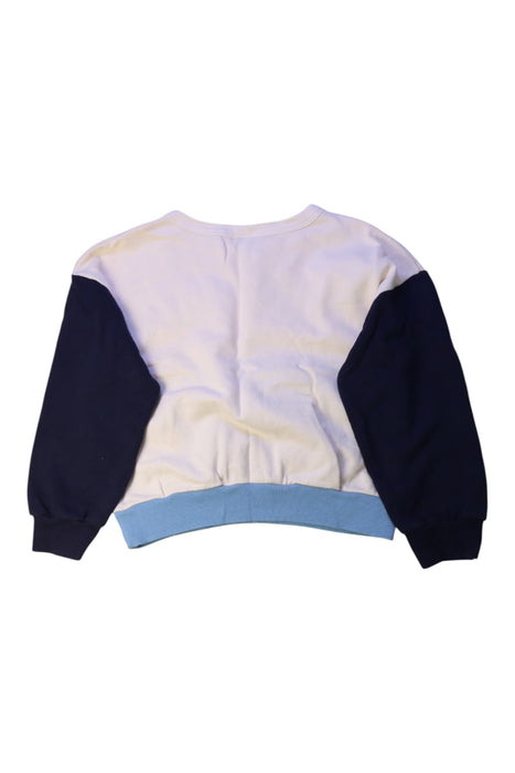 A White Crewneck Sweatshirts from Petit Bateau in size 6T for boy. (Back View)