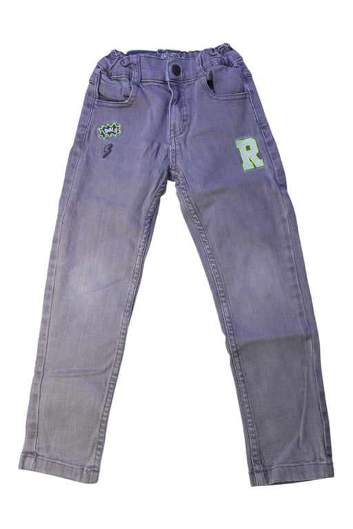 A Grey Jeans from La Compagnie des Petits in size 5T for girl. (Front View)