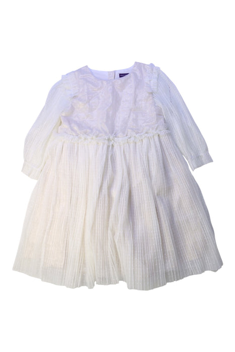 A White Long Sleeve Dresses from Sergent Major in size 5T for girl. (Front View)