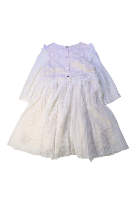 A White Long Sleeve Dresses from Sergent Major in size 5T for girl. (Back View)