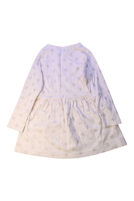 A White Long Sleeve Dresses from Petit Bateau in size 5T for girl. (Back View)