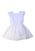 A White Sleeveless Dresses from La Compagnie des Petits in size 5T for girl. (Front View)