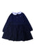 A Navy Long Sleeve Dresses from Jacadi in size 6T for girl. (Front View)
