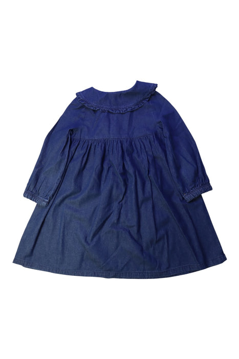 A Blue Long Sleeve Dresses from Sergent Major in size 5T for girl. (Back View)