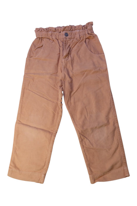 A Brown Casual Pants from Petit Bateau in size 5T for girl. (Front View)