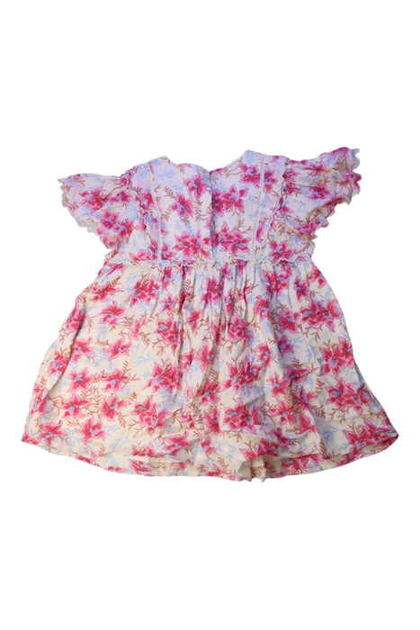 A Pink Short Sleeve Dresses from Louise Misha in size 4T for girl. (Back View)
