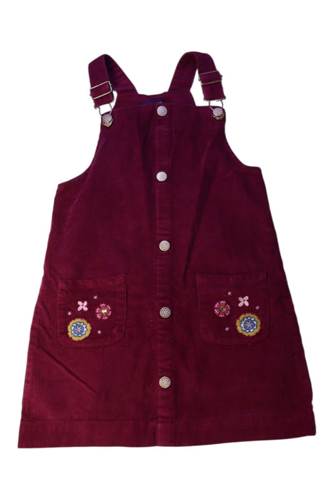 A Burgundy Overall Dresses from Sergent Major in size 5T for girl. (Front View)