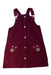 A Burgundy Overall Dresses from Sergent Major in size 5T for girl. (Front View)