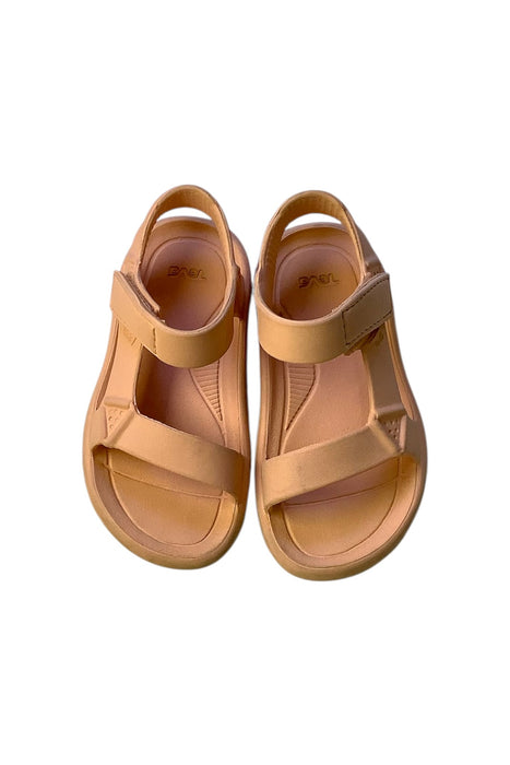 A Pink Sandals from Teva in size 5T for neutral. (Back View)