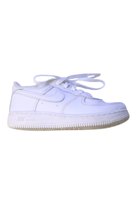 A White Sneakers from Nike in size 4T for boy. (Front View)