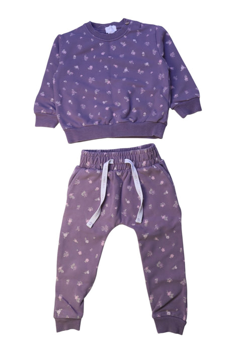 A Purple Pants Sets from Jamie Kay in size 6-12M for girl. (Front View)